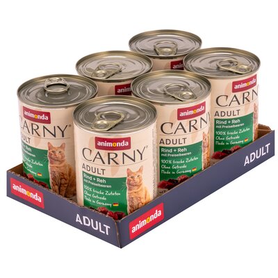 Karma dla kota ANIMONDA Carny Wołowina z sarniną i borówkami 6 x 400 g