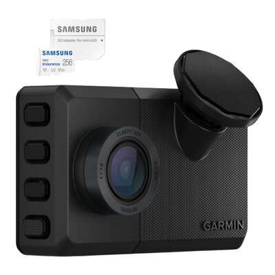 Wideorejestrator GARMIN Dash Cam Live + Karta pamięci SAMSUNG Pro Endurance microSDXC 256GB + Adapter