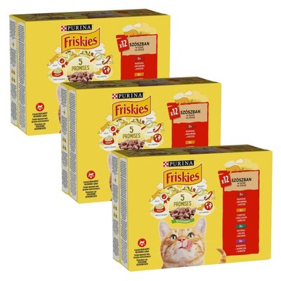 Karma dla kota FRISKIES 5 Promises Mix mięsny (36 x 85 g)
