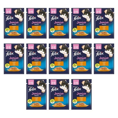 Karma dla kota FELIX Fantastic Junior Kurczak w galaretce 13 x 85 g