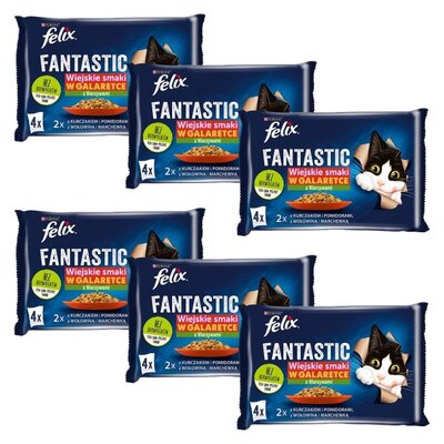 Karma dla kota FELIX Fantastic Wiejskie smaki (24 x 85 g)