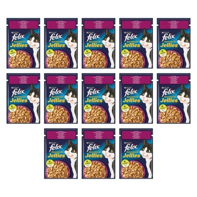 Karma dla kota FELIX Sensations Jellies Kaczka ze szpinakiem 13 x 85 g