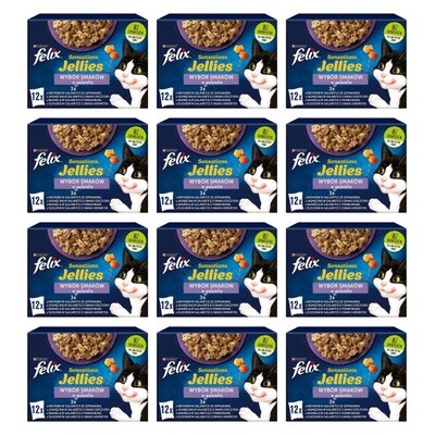 Karma dla kota FELIX Sensations Jellies Wybór smaków (144 x 85 g)
