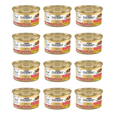 Karma dla kota GOURMET Gold Łosoś i Kurczak 12 x 85 g