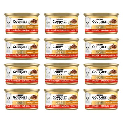 Karma dla kota GOURMET Gold Succulent Delights Wołowina 12 x 85 g