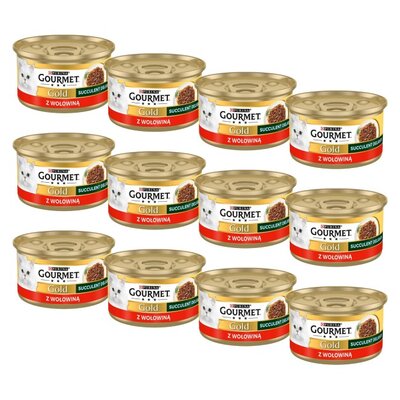 Karma dla kota GOURMET Gold Succulent Delights Wołowina 12 x 85 g