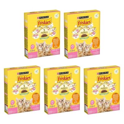 Karma dla kota FRISKIES Junior Kurczak z mlekiem i warzywami 5 x 300 g