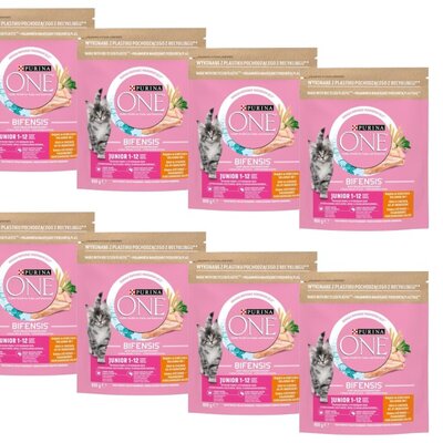Karma dla kota PURINA ONE Bifensis Junior Kurczak z pełnym ziarnem 8 x 800 g