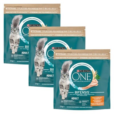 Karma dla kota PURINA ONE Bifensis Adult Kurczak 3 x 1.5 kg