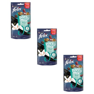 Przysmak dla kota FELIX Party Mix Ocean Łosoś z mintajem i pstrągiem 3 x 60 g