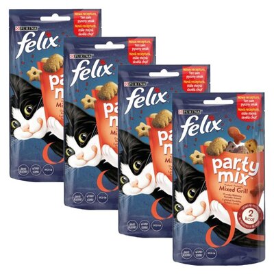Przysmak dla kota FELIX Party Mix Wołowina z kurczakiem i łososiem 4 x 60 g