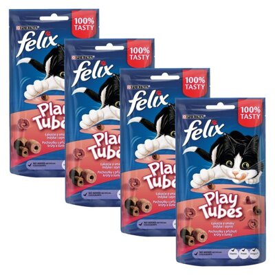 Przysmak dla kota FELIX Play Tubes Indyk i szynka 4 x 50 g
