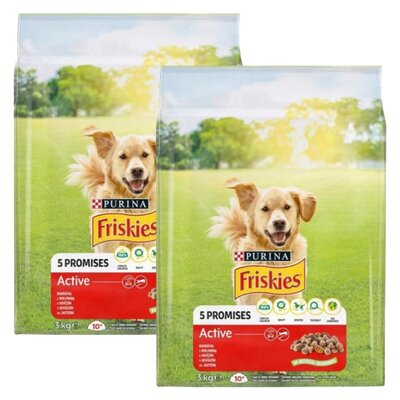 Karma dla psa FRISKIES 5 Promisses Active Wołowina 2 x 3 kg