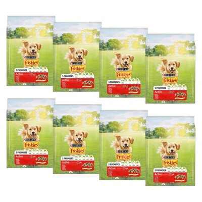 Karma dla psa FRISKIES 5 Promisses Active Wołowina 8 x 3 kg