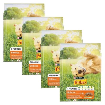 Karma dla psa FRISKIES 5 Promisses Balance Kurczak, Wołowina i Warzywa 4 x 3 kg