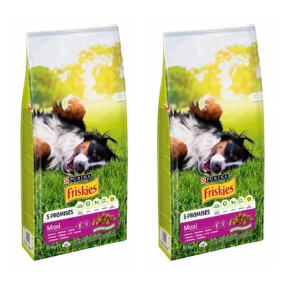 Karma dla psa FRISKIES 5 Promises Maxi Wołowina z warzywami 2 x 10 kg