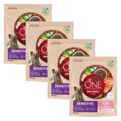 Karma dla psa PURINA One Mini DeliCate Łosoś z marchewką i ryżem 4 x 800 g