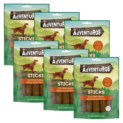 Przysmak dla psa ADVENTUROS Sticks Dziki Smak Bawoła 6 x 120 g