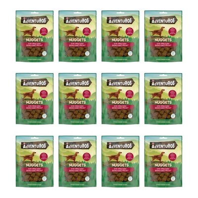 Przysmak dla psa ADVENTUROS Nuggets Dziki smak dzika 12 x 90 g
