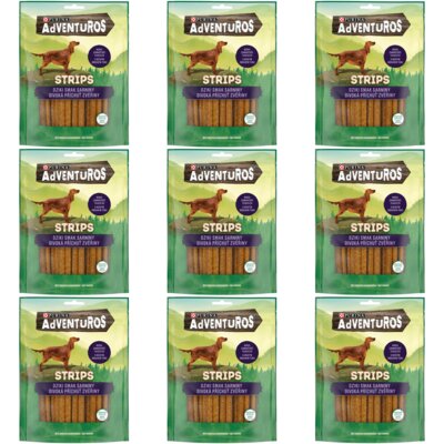 Przysmak dla psa ADVENTUROS Strips Dziki smak sarniny 9 x 90 g