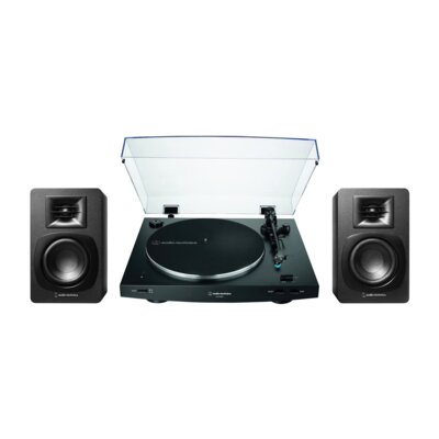 Zestaw Stereo Gramofon Audio-Technica A-T LP3X + Aktywne Kolumny Podstawkowe Audio-Technica A-T SP3 X CZ+CZ