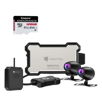 Wideorejestrator NAVITEL M800 Dual + Karta pamięci KINGSTON Endurance microSDXC 128GB
