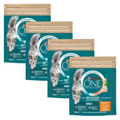 Karma dla kota PURINA ONE Bifensis Adult z Kurczak z pełnym ziarnem 4 x 800 g