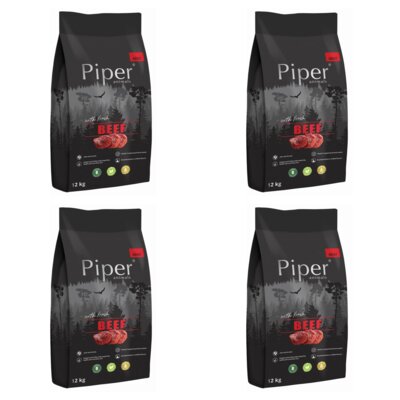 Karma dla psa PIPER Animals z wołowiną 4 x 12 kg