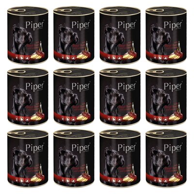 Karma dla psa PIPER Animals z wątróbką wołową i ziemniakami 12 x 800 g