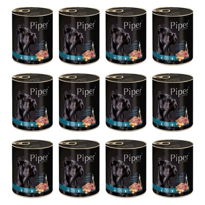 Karma dla psa PIPER Animals z jagnięciną, marchewką i brązowym ryżem 12 x 800 g