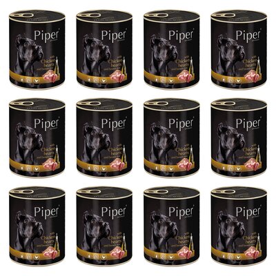 Karma dla psa PIPER Animals z sercami kurczaka i brązowym ryżem 12 x 800 g