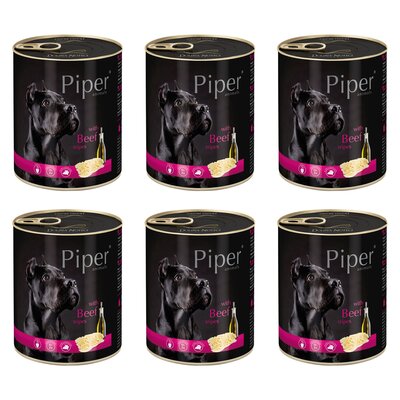 Karma dla psa PIPER Animals z żołądkami wołowymi 6 x 800 g