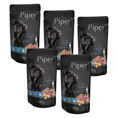 Karma dla psa PIPER Animals z jagnięciną, marchewką i brązowym ryżem 5 x 150 g
