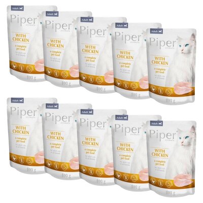 Karma dla kota PIPER Animals z kurczakiem 10 x 100 g