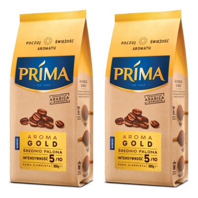 Kawa ziarnista JACOBS Prima Aroma Gold 2 x 0.9 kg