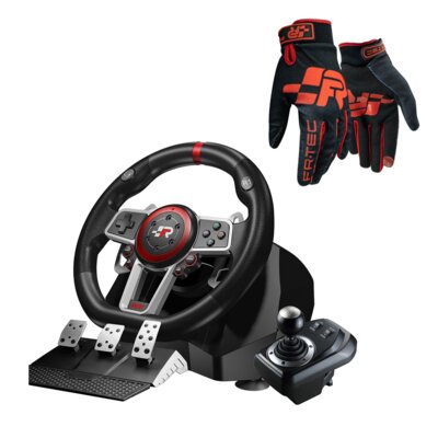 Kierownica FR-TEC FT7003 Suzuka Elite Next (PS3/PS4/SWITCH/PC/XBOX ONE/XBOX SERIES X) + Rękawice do simracingu FR-TEC Pro
