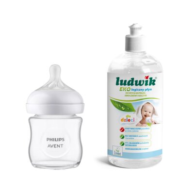 Butelka PHILIPS Avent Natural SCY930/01 + Płyn do mycia butelek i smoczków LUDWIK CG1010102ZEKL0121 475 ml