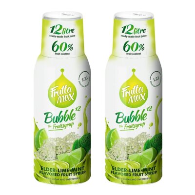 Syrop do saturatorów FRUTTAMAX Limonka z miętą i bzem 2 x 500 ml