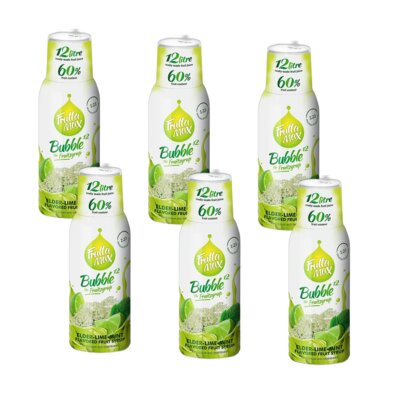 Syrop do saturatorów FRUTTAMAX Limonka z miętą i bzem 6 x 500 ml