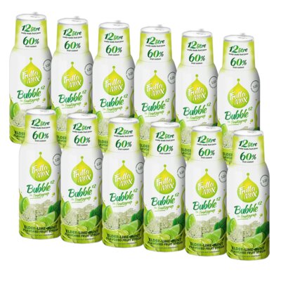 Syrop do saturatorów FRUTTAMAX Limonka z miętą i bzem 12 x 500 ml