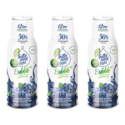 Syrop do saturatorów FRUTTAMAX Light Borówka 3 x 500 ml bez cukru