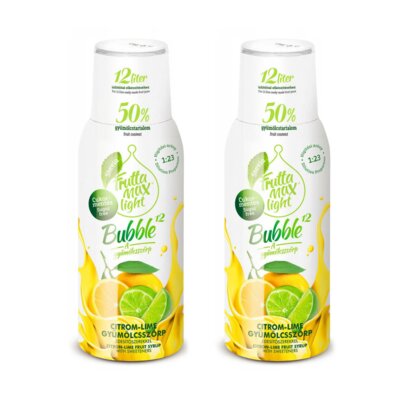 Syrop do saturatorów FRUTTAMAX Light Cytryna-limonka 2 x 500 ml bez cukru