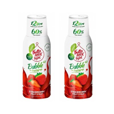 Syrop do saturatorów FRUTTAMAX Light Truskawka 2 x 500 ml bez cukru