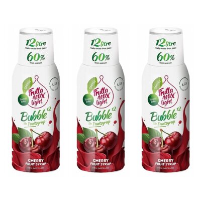 Syrop do saturatorów FRUTTAMAX Light Wiśnia 3 x 500 ml bez cukru
