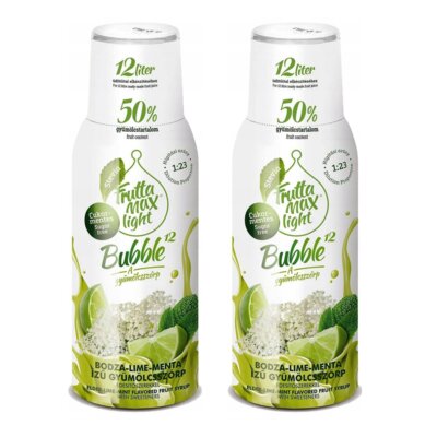 Syrop do saturatorów FRUTTAMAX Light Limonka Mięta 2 x 500 ml bez cukru