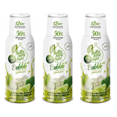 Syrop do saturatorów FRUTTAMAX Light Limonka Mięta 3 x 500 ml bez cukru