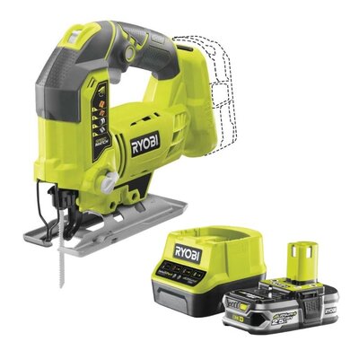 Wyrzynarka RYOBI R18JS-0 ONE+ + Akumulator RYOBI RC18120-125 2.5Ah 18V + Ładowarka