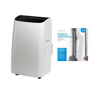 Klimatyzator TCL TAC-12CHPB MZW Biały + Uszczelka okienna MILLA HOME do klimatyzatorów przenośnych ACA101