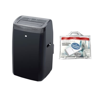 Klimatyzator TCL TAC-14CHPB NZB Czarny + Uszczelka okienna TCL do klimatyzatora 4 m