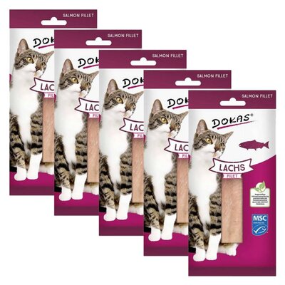 Przysmak dla kota DOKAS Filet z łososia 5 x 22 g
